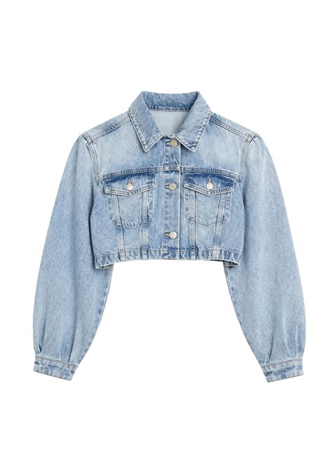Cycle Minny cropped trucker jacket in rigid pure cotton sky blue denim CYCLE |  | 362JI0181