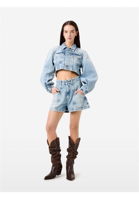 Cycle Minny cropped trucker jacket in rigid pure cotton sky blue denim CYCLE |  | 362JI0181