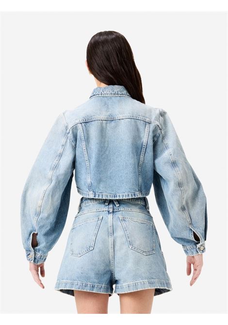 Cycle Minny cropped trucker jacket in rigid pure cotton sky blue denim CYCLE |  | 362JI0181