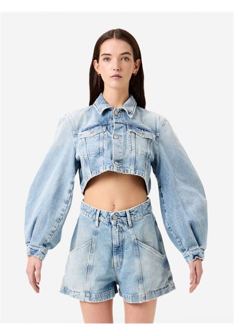 Cycle Minny cropped trucker jacket in rigid pure cotton sky blue denim CYCLE |  | 362JI0181