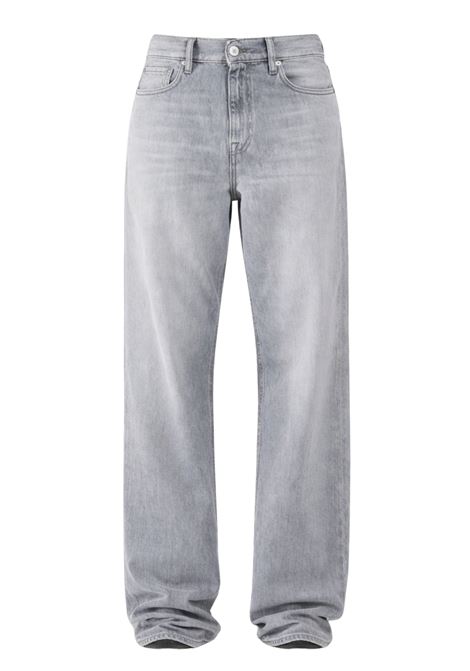 Cycle Mila straight fit low-rise jeans in light grey soft touch denim with bleach wash Made in Italy CYCLE |  | 362P51706