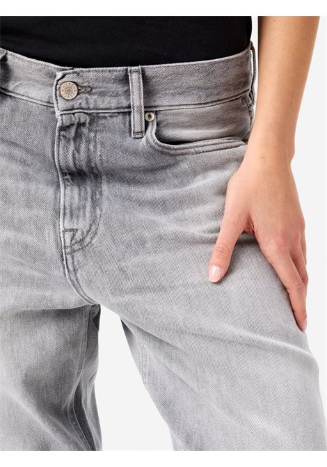 Cycle Mila straight fit low-rise jeans in light grey soft touch denim with bleach wash Made in Italy CYCLE |  | 362P51706