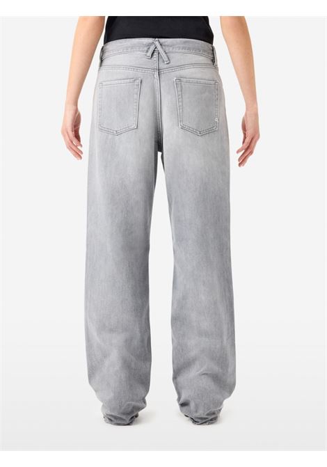 Cycle Mila straight fit low-rise jeans in light grey soft touch denim with bleach wash Made in Italy CYCLE |  | 362P51706