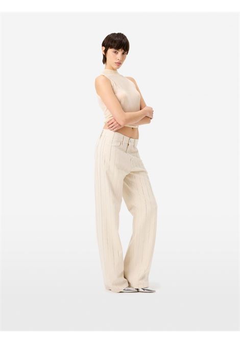 Cycle Mila straight fit low-rise jeans with rhinestones in écru bull denim rinse Made in Italy CYCLE |  | 362P52089