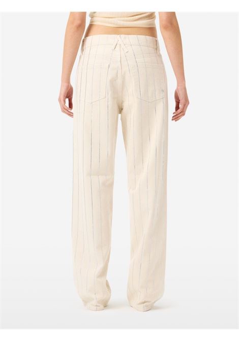 Cycle Mila straight fit low-rise jeans with rhinestones in écru bull denim rinse Made in Italy CYCLE |  | 362P52089