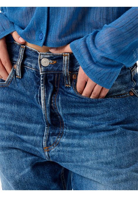 Cycle Bella mom fit mid-rise jeans in rigid indigo denim 12.75 oz with vintage wash and recycled cotton CYCLE |  | 362P54407