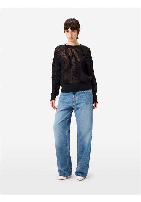 Cycle Mila straight fit low-rise jeans in rigid navy blue denim with vintage wash and recycled cotton CYCLE |  | CC452P52507