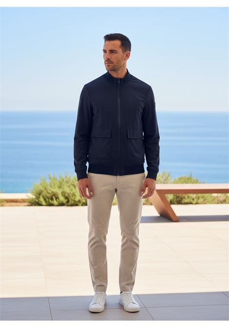 Bomber Uomo Sound Trevi Blu Intenso in Tessuto Tecnico Bi-Stretch DUNO | Giubbini | SOUND861