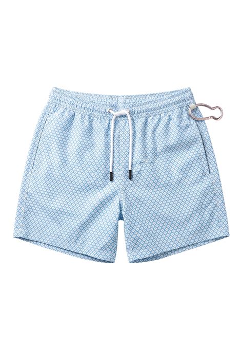 Costume da Bagno Fedeli Uomo Boxer Madeira Airstop Stampa - Azzurro Fiori FEDELI | Costume | TU000318F202/5