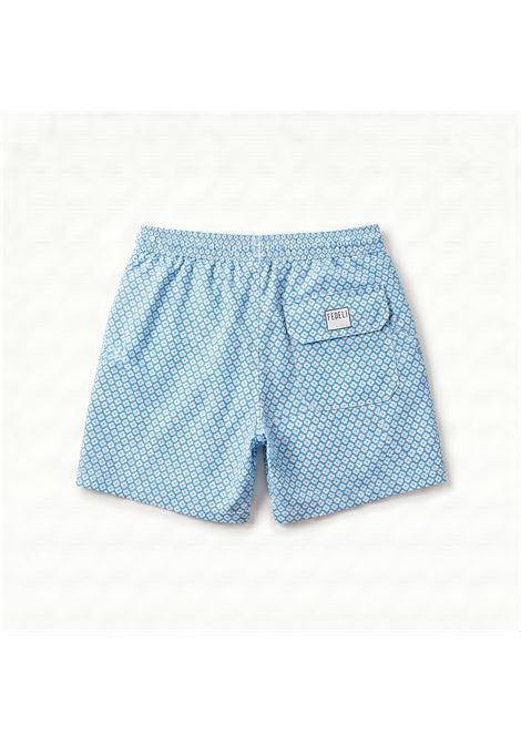 Costume da Bagno Fedeli Uomo Boxer Madeira Airstop Stampa - Azzurro Fiori FEDELI | Costume | TU000318F202/5