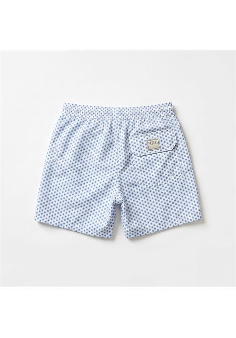 Costume da Bagno Fedeli Uomo Boxer Madeira Airstop Stampa - Navy e Azzurro FEDELI | Costume | TU000318F208/25