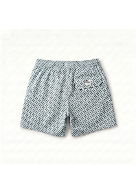 Costume da Bagno Fedeli Uomo Boxer Madeira Airstop Stampato - Verde Scuro Cerchi FEDELI | Costume | TU000318F88/18