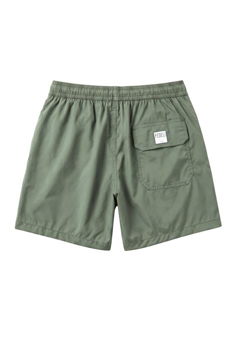 Fedeli Men's Madeira Airstop Swim Shorts - Dark Olive FEDELI |  | TU000320404