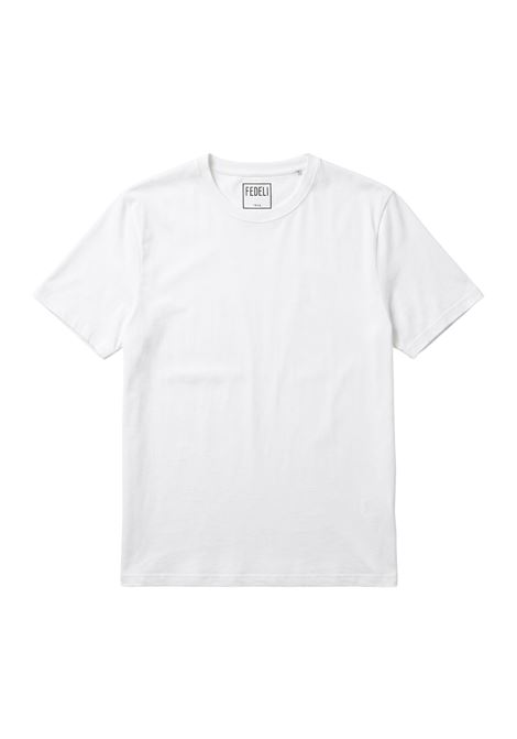 Fedeli Gary T-shirt in Dry Jersey Stretch Cotton - White FEDELI |  | TUD0030441