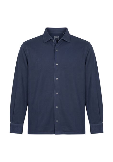 Fedeli Robert Shirt in Superlight Cotton Piqué - Blue FEDELI |  | TUF00131626