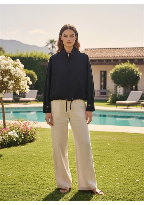 GRIFONI Lightweight Cotton and Polyamide Bomber Jacket in Black GRIFONI |  | G1AB002899