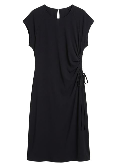 GRIFONI Black Silk Blend Midi Dress with Side Drawstring GRIFONI |  | G1AB003099