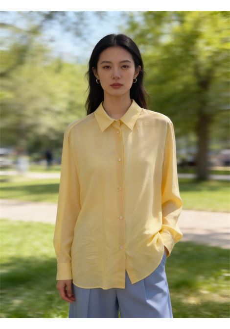GRIFONI Fluid Silk Shirt in Banana Yellow GRIFONI |  | G1AB004421G
