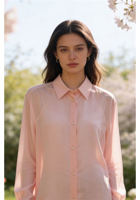 GRIFONI Camicia in Seta Fluida Color Confetto GRIFONI | CAMICIE | G1AB004440G