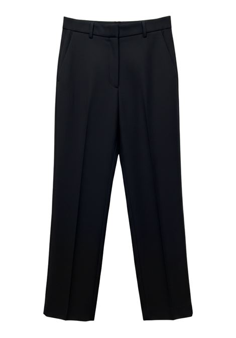 GRIFONI Pantaloni Wide Leg in Viscosa e Lino Neri GRIFONI | Pantaloni | G1AB006499