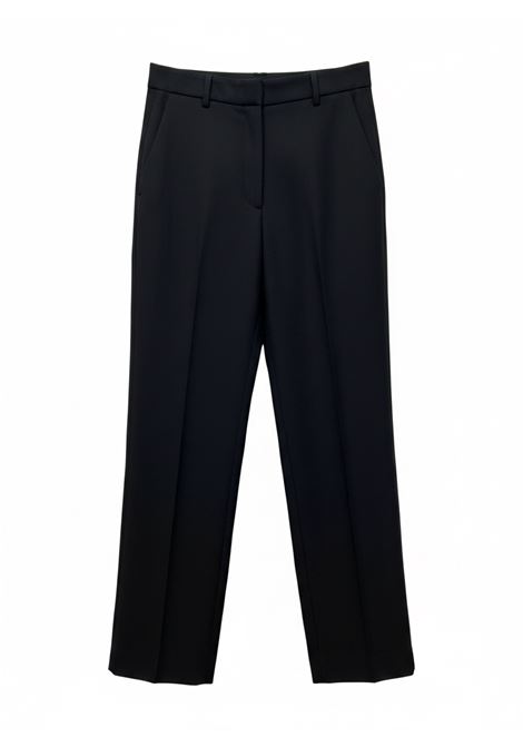 GRIFONI Pantaloni Wide Leg in Viscosa e Lino Neri GRIFONI | Pantaloni | G1AB006499