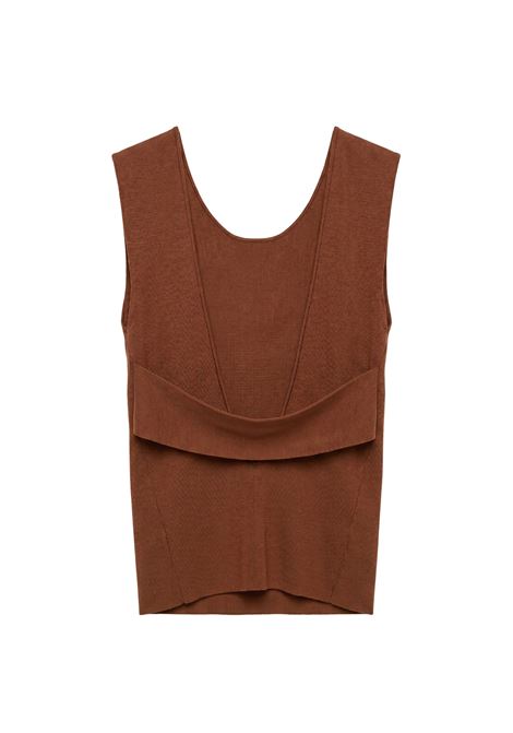 JUCCA Top in Maglia Almond con Incrocio Frontale JUCCA | Maglieria | J4311010/116A1079