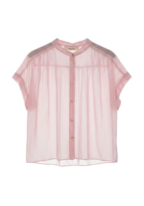 JUCCA Camicia Coreana Glassa in Cotone e Seta Rosa Pastello JUCCA | CAMICIE | J4312204/24876