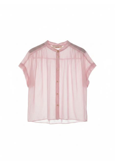 JUCCA Camicia Coreana Glassa in Cotone e Seta Rosa Pastello JUCCA | CAMICIE | J4312204/24876