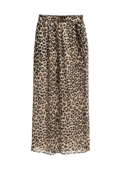 JUCCA Pantaloni Wide-Leg in Viscosa Elasticizzata Color Moka JUCCA | Pantaloni | J4314202/24M397