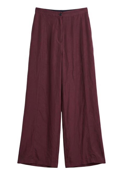 JUCCA Pantaloni Wide-Leg in Mussola di Cotone e Seta - Color Mora JUCCA | Pantaloni | J4314286/241295