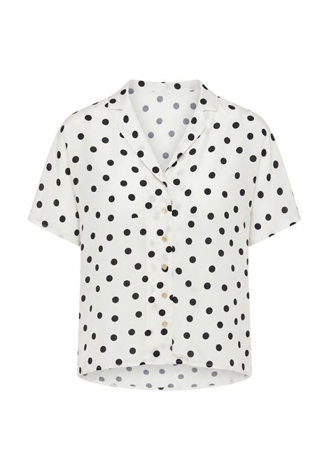 JUCCA Camicia in Viscosa a Pois - Panna/Nero JUCCA | CAMICIE | J4352021/26045