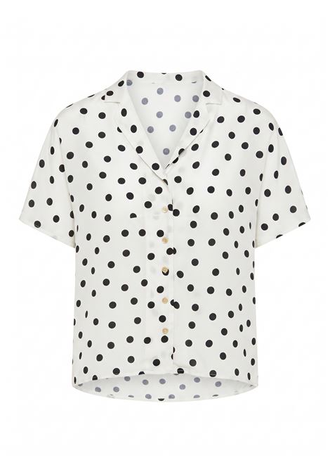 JUCCA Camicia in Viscosa a Pois - Panna/Nero JUCCA | CAMICIE | J4352021/26045