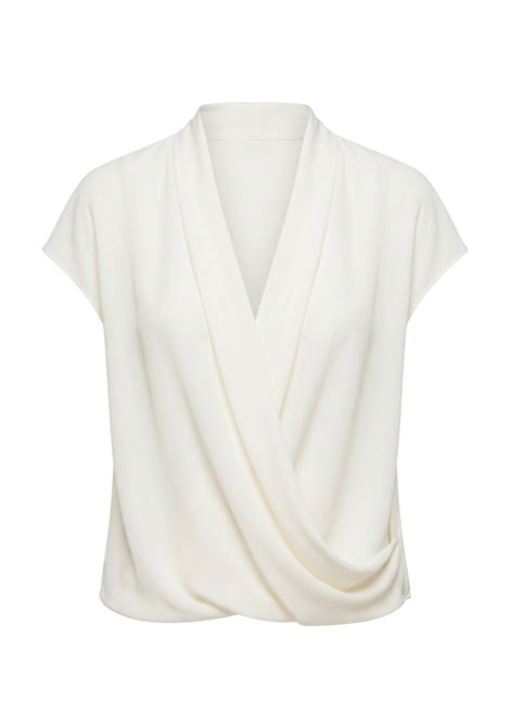 JUCCA Top Incrociato in Misto Seta - Colore Sale JUCCA | Top & T-shirt | J4352176/07344