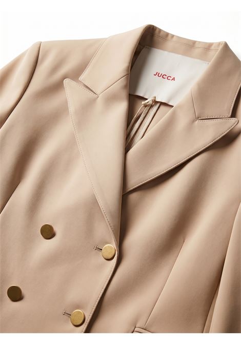 JUCCA Double-Breasted Cotton Twill Blazer in Sand JUCCA |  | J4353005/05512