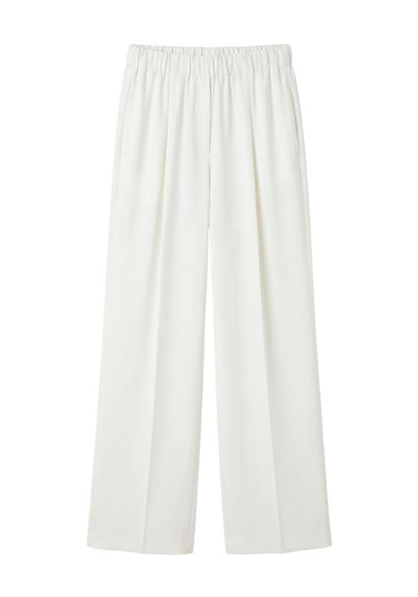 JUCCA Pantaloni Ampi in Misto Seta Bianco JUCCA | Pantaloni | J4354008/07344