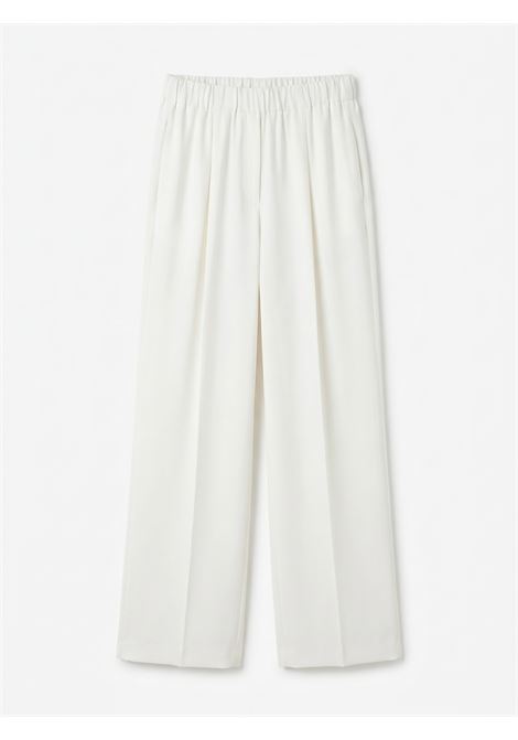 JUCCA Pantaloni Ampi in Misto Seta Bianco JUCCA | Pantaloni | J4354008/07344