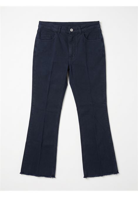 JUCCA Pantaloni a Zampetta in Cotone Stretch - Navy Blue JUCCA | Pantaloni | J4354213/90582