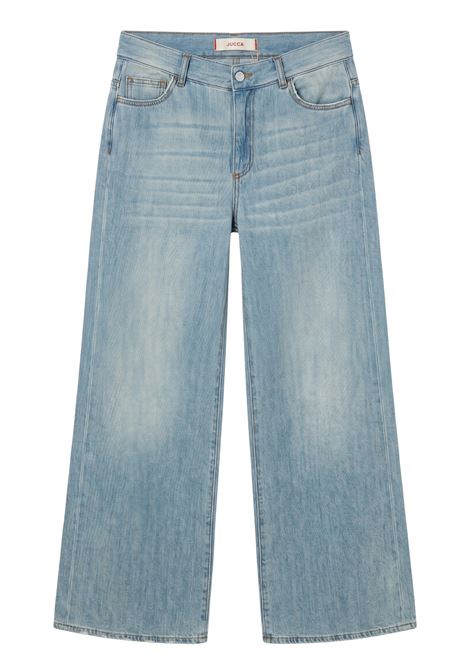 JUCCA Jeans Wide-Leg in Denim 100% Cotone - Lavaggio Chiaro JUCCA | Gonna | J4354219/91L004