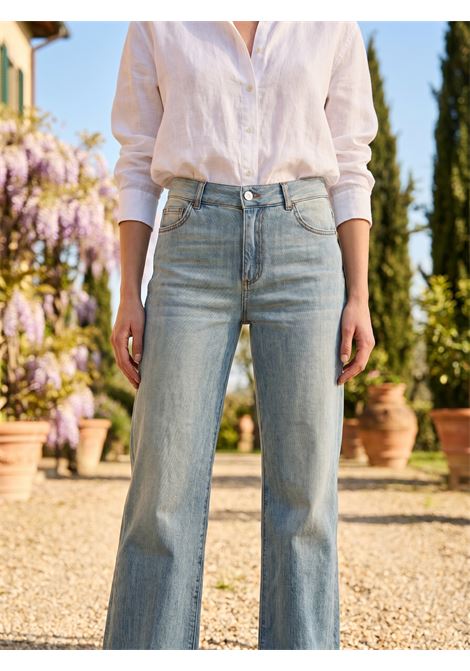 JUCCA Jeans Wide-Leg in Denim 100% Cotone - Lavaggio Chiaro JUCCA | Gonna | J4354219/91L004