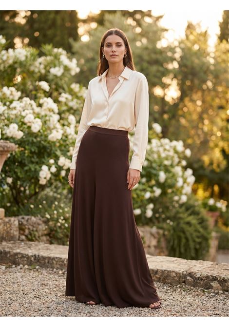 JUCCA Elasticated Viscose Long Skirt in Moka Brown JUCCA |  | J4355154/01107