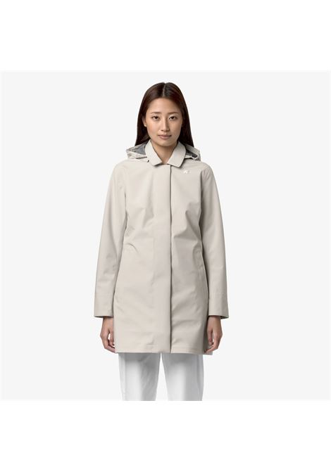 Trench K-Way Mathy Bonded Jersey da donna impermeabile con cappuccio rimovibile K-WAY | Giubbini | K7127JW634