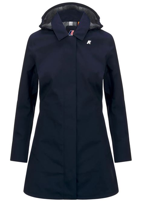 Trench K-Way Mathy Bonded Jersey da donna impermeabile con cappuccio rimovibile K-WAY | Giubbini | K7127JWK89
