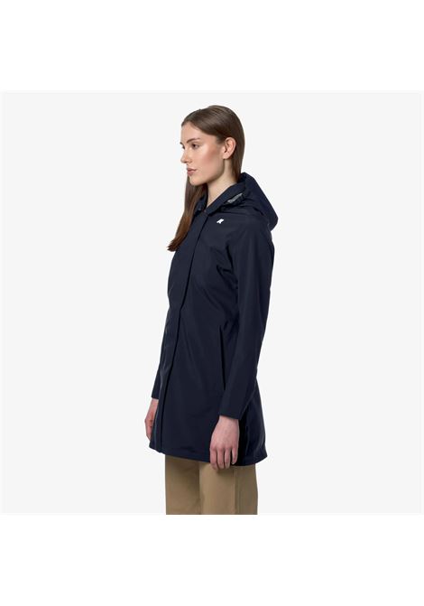 Trench K-Way Mathy Bonded Jersey da donna impermeabile con cappuccio rimovibile K-WAY | Giubbini | K7127JWK89