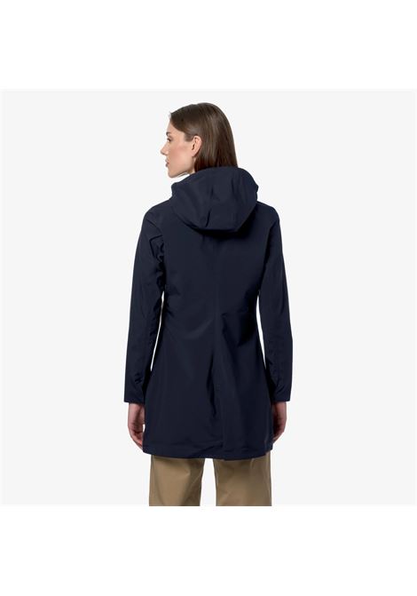 Trench K-Way Mathy Bonded Jersey da donna impermeabile con cappuccio rimovibile K-WAY | Giubbini | K7127JWK89
