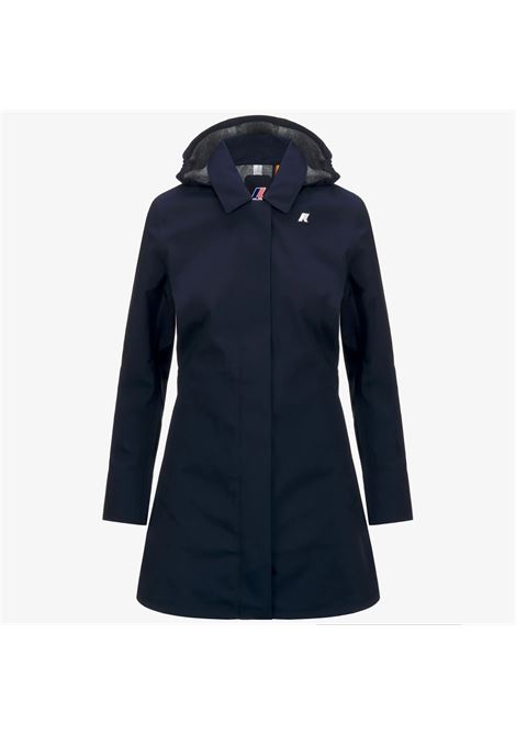 Trench K-Way Mathy Bonded Jersey da donna impermeabile con cappuccio rimovibile K-WAY | Giubbini | K7127JWK89