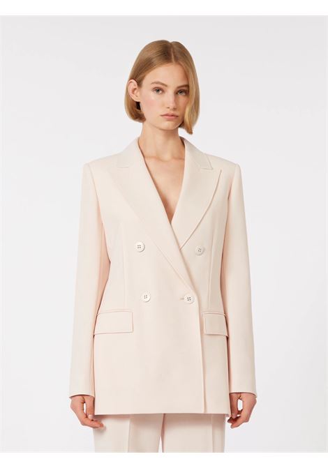 Max Mara fitted double-breasted wool crepe blazer in pink MaxMara |  | 2616041061600047