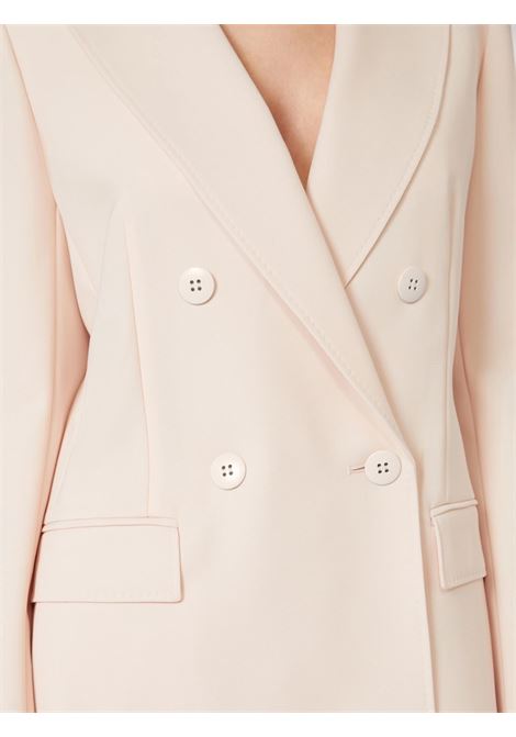 Max Mara fitted double-breasted wool crepe blazer in pink MaxMara |  | 2616041061600047