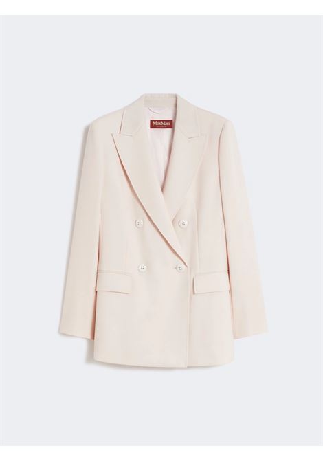 Max Mara fitted double-breasted wool crepe blazer in pink MaxMara |  | 2616041061600047