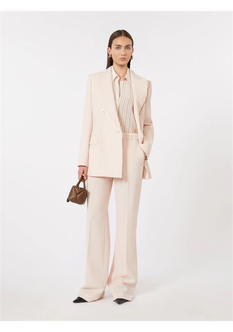 Camicia Max Mara in crêpe de Chine stampato rosa in pura seta MaxMara | CAMICIE | 2616111011600001