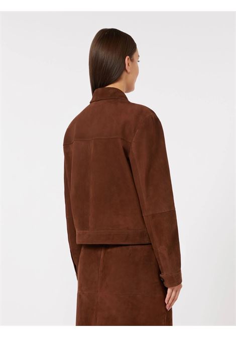 Max Mara boxy chocolate suede leather jacket MaxMara |  | 2616441021600002
